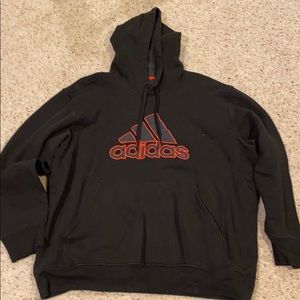Black and Orange Adidas hooded sweatshirt